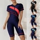 thumbnail image 4 of Traje de baño de una pieza con cremallera de manga corta, traje de baño deportivo para mujer, traje de baño para playa, ropa de baño para mujer, ropa de playa 2024, 4 of 5