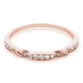thumbnail image 4 of AoneJewelry 10K Round Diamond Wedding Band In Solid Rose, White & Yellow Gold, 4 of 5