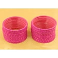 thumbnail image 3 of Sunsoul by Touchstone "Colorful Bangle Collection" Indian Bollywood Alloy Metal Fuchsia Pink Golden Glaze Wrist Enhancing Designer Jewelry Bangle Bracelets. Set of 36 For Women., 3 of 5