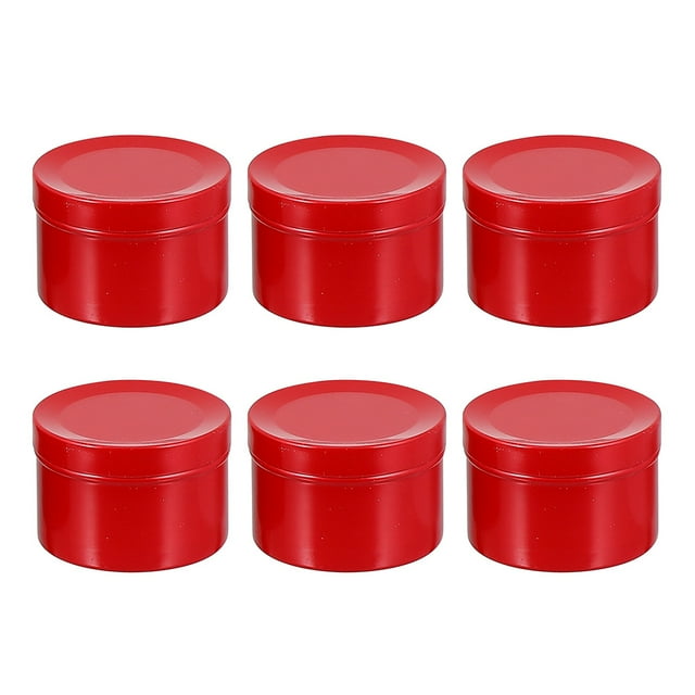 6 latas de velas vacías, frascos de crema facial de aluminio para hacer tú mismo.