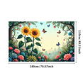 thumbnail image 6 of LUUFILx Floral Butterfly Garden Backdrop Banner for Party Backdrop Background Sunflower Decorations Photography Props Nature Scene Summer Wedding Event Decor, 6 of 7