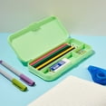 thumbnail image 3 of Estuche escolar con tres compartimentos organizadores verde 20.3 x 9 x 3, 3 of 3