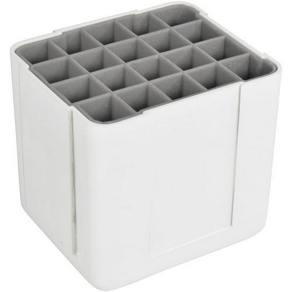 Deflecto Interlocking Marker Organizer - 4.3" Height x 4.4" Width x 3.4" Depth - Desktop - Portable, Stackable - White - Acrylonitrile Butadiene Styrene (ABS) - 1 Each | Bundle of 2 Each