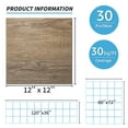 thumbnail image 3 of Art3d Peel and Stick Vinyl Floor Tiles 30-Pack 12 x 12 inch, Self Adhesive Waterproof Flooring Wood Planks for Kitchen, Dining Room, Bedrooms, Cover 30 Sq. Ft, Dark Brown Oak, 3 of 9