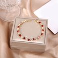 thumbnail image 3 of Gold Plated Cubic Zirconia Square Cut Tennis Chain Bracelet Unisex Handchain, 3 of 20