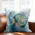 thumbnail image 2 of Ocean Beach Turtle Throw Pillow Cover Modern Art Animal Cotton Linen Cushion Cover Throw Pillow Case with Invisible Zipper for Couch Sofa Bed Chair Car 26x26 Inch, 2 of 9