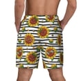 thumbnail image 3 of Kdxio Cute Sunflowers Print Men's Swim Trunks with Compression Liner 7 Inch Inseam Quick Dry Swim Shorts, 3 of 7