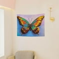 thumbnail image 3 of Kdxio Oil Painting Beautiful Butterfly Wall Hanging Tapestries Banner For Bedroom College Dorm Home Living Room Party Decor 29X37 In, 3 of 8