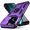 Purple, variant on for iPhone 13 Pro Case,with Camera Lens Cover HD Screen Protector,[Military Grade] Ring Car Mount Kickstand Hybrid Hard PC Soft TPU Shockproof Protective Case for iPhone 13 Pro, Black
