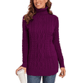thumbnail image 3 of PrettyGuide Women's Long Sweater Turtleneck Pullover Tunic Sweater Tops, 3 of 7