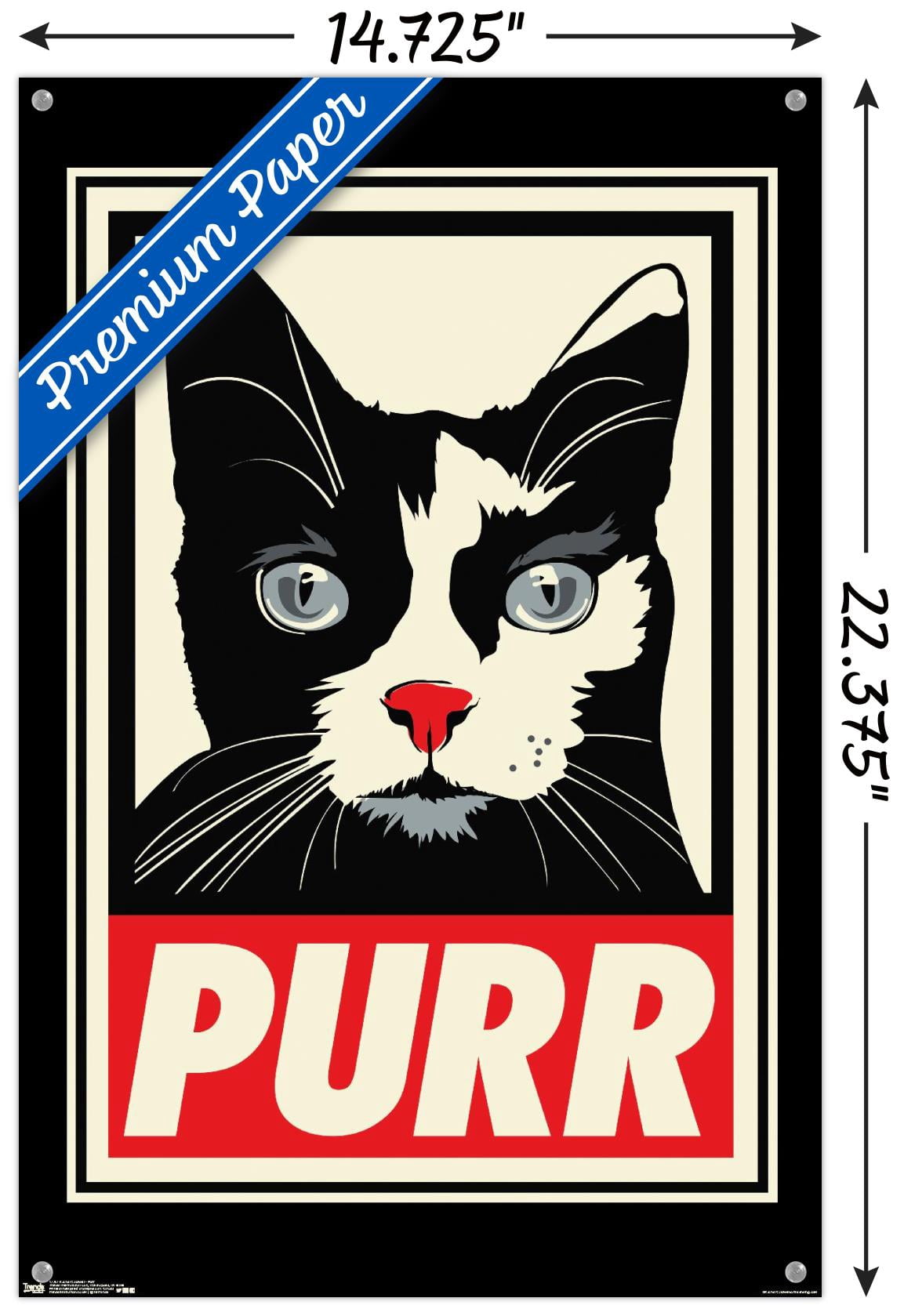 Rachel Caldwell - Purr Wall Poster with Push Pins, 14.725" x 22.375"