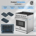 thumbnail image 3 of Costway 30" Natural Gas Range 120V with 5 Burners Cooktop & 4.55 Cu.Ft. Convection Oven, 3 of 10