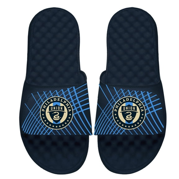 Men's ISlide Navy Philadelphia Union Lines Slide Sandals
