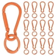 thumbnail image 1 of Uxcell 20 Pcs Clip de Resorte, Gancho de Llave de Resorte con Anillo O, Clips de Llave de Color Caramelo Multipropósito para Manualidades de Lanyard, Camping y Mochilas, Naranja, 1 of 7