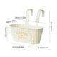 thumbnail image 2 of Macetas colgantes Jardinera metálica de hierro – Barandilla moderna de pared con ganchos, agujeros de drenaje, decoración interior del balcón exterior y porche, 2 of 7