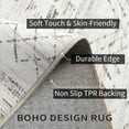 thumbnail image 3 of VUNATE Area Rug 2'x6' Hallway Runner Rug, Non Slip Runner Rugs for Bedroom, Machine Washable Boho Low Pile Rugs for Living Room, Entryway, Kitchen and Corridor, Brown, 3 of 6