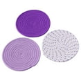 thumbnail image 2 of Cqxid Placemat Under $10 3PCS Place Mat Thickened Tray Mat Insulation Kit Kettle Mat Bowl Mat Insulation Round Mat Kitchen Restaurant And Bar, 2 of 8