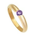 thumbnail image 3 of 18K Gold Over Brass Natural Amethyst - Brazil Ring s.5 Jewelry RM-1770 TGR1043_B_5, 3 of 6