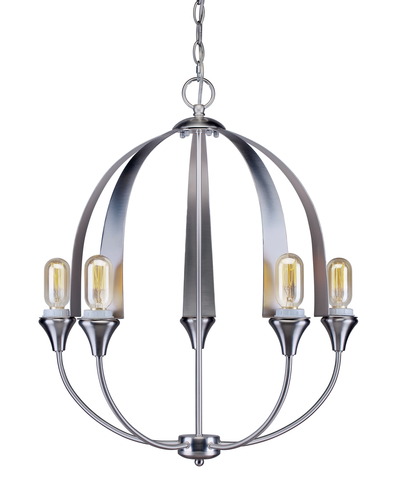 5Light Brushed Nickel Foyer Chandelier Pendant