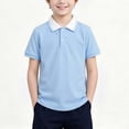 CHEEREAM Polos Shirts For Boys Short Sleeve Button Collared School ...