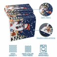 thumbnail image 5 of Bed Runner Scarf for Twin Size Bed, Blue Christmas Beds Scarf Throws for Foot of Bedding, Snowman Squirrel Cat Snowflakes Pine Tree Decorative Beds Runners for Bedroom Guestroom, 71"x20", 5 of 8