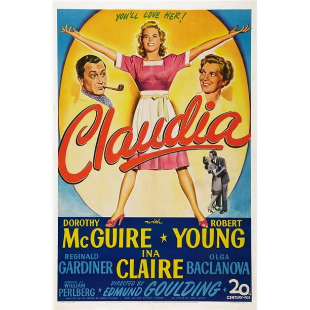 Claudia US Poster Top From Left - Ina Claire Dorothy Mcguire Robert Young 1943 Tm & Copyright 20th Century Fox Film & Courtesy Movie Poster Masterprint, 11 x 17