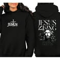thumbnail image 4 of Jesus Is King Vintage Double Sided Hoodie – Christian Streetwear Faith Hoodie, Retro Religious Pullover for Men and Women, 4 of 7