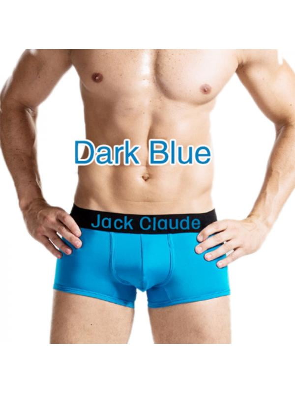 Men Ice Silk Breathable Underwear Boxer Briefs Shorts Bulge Pouch Underpants