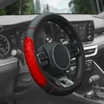 thumbnail image 4 of Ultra Grip Silicone & Faux Leather Steering Wheel Cover  Fits 14.5" - 15.5", 4 of 5