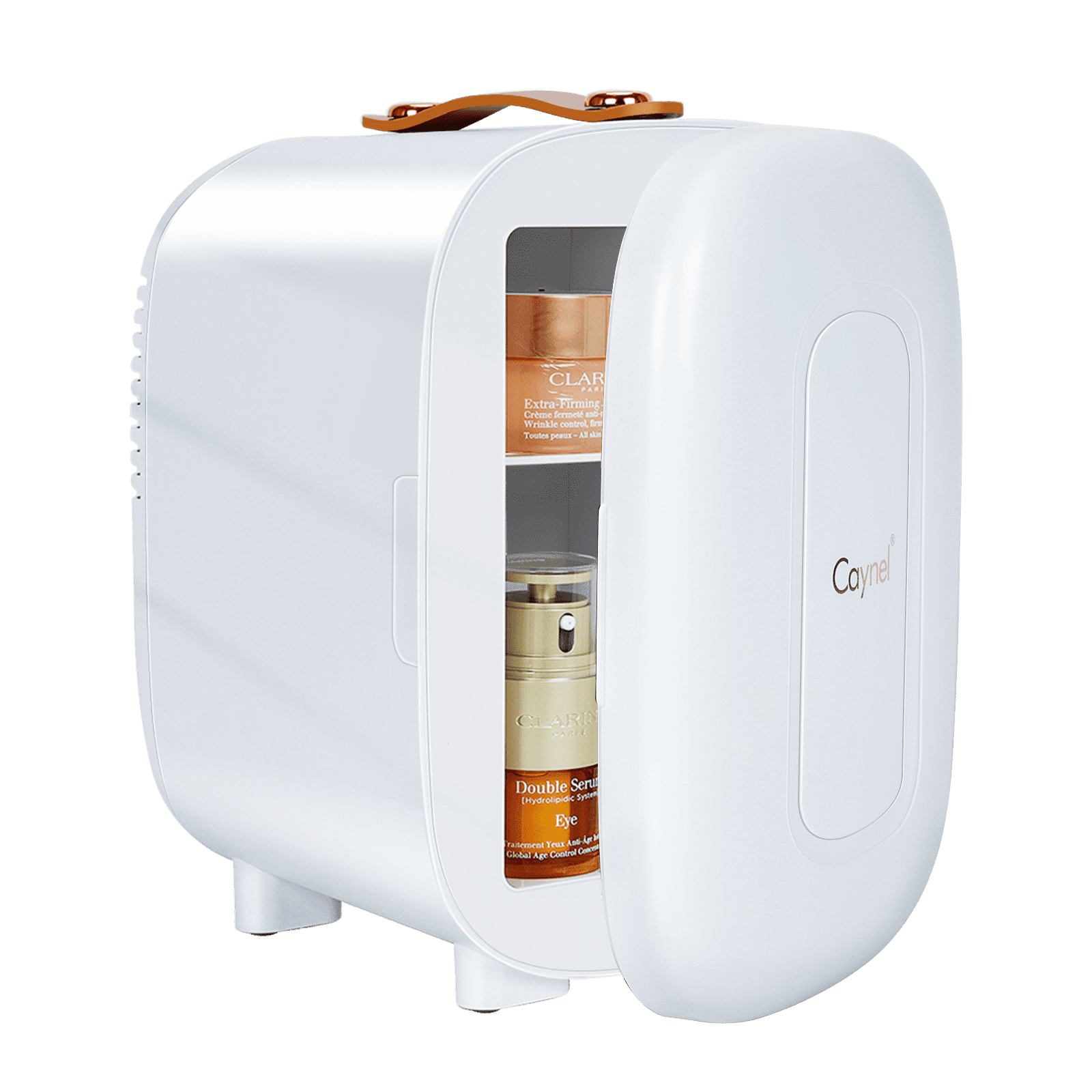 Caynel 5L Portable Retro Mini Fridge 6-can Mini Refrigerator,White ...