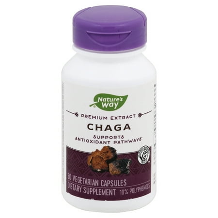 Nature's Way - Chaga Premium Extract Formula - 30 Vegetarian (Best Way To Consume Chaga)