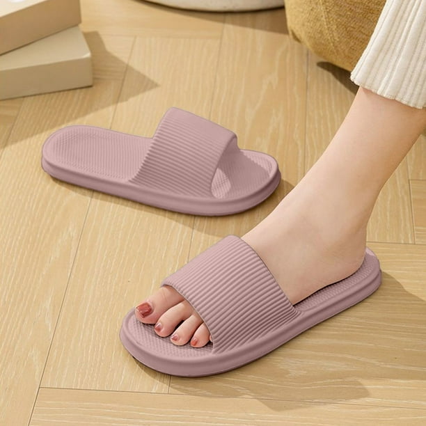 Xihbxyly Chanclas de Eva Suaves para La Ducha, Suela Gruesa Antideslizante, Soporte Cómodo para Los Pies, Uso En Interiores y Exteriores, para Baño, Piscina y Playa, Moda Unisex, Talla 38-39