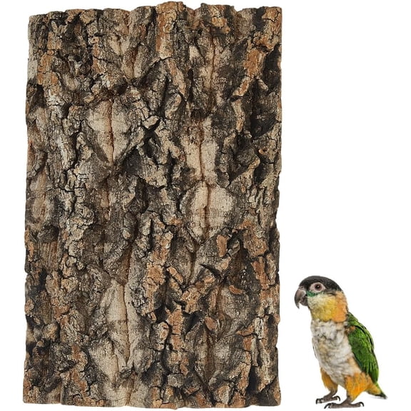 Natural Wood Bark Cork Bird Bearded Dragons Seat Boards Mat Habitat Perch Birdcage Decor Reptile Climbing Accessories