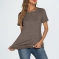 thumbnail image 6 of SUNBS T Shirts for Women Short Sleeve Crew Neck Plain Tee Casual Summer Top Women Blouses, 6 of 8
