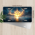 thumbnail image 2 of 1 Pcs 2D Flat License Plate Covers & Frames, Cross in the Sky For Decorative Front, Waterproof For Decoration Aluminum License Plate Covers & Frames Cover For Men Women, 12" X 6", 2 of 6