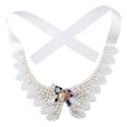 thumbnail image 1 of Collar de perlas para perro, pajarita ajustable para mascotas, lazo para perro, cuello con claridad notable, 1 of 8