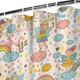 thumbnail image 3 of Fairy Princess Rainbow Pattern Shower Curtain 36"x72" ,Bathroom Decorative Shower Curtains Set with 12 Hooks,Modern Waterproof Washable Shower Curtain, 3 of 6