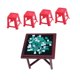 thumbnail image 5 of Juego de Mahjong en miniatura a escala 1:12. Juego de mesa de Mahjong en miniatura. Escritorio en miniatura hecho a mano. Silla de mesa de mahjong, 5 of 9
