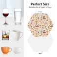 thumbnail image 6 of Lsque UAE Travel1 Pattern 4" Drink Coasters Set of 4, PVC Leather Absorbent Coasters, Table Coaster Set Decorative Coffee Cup Coasters Housewarming Gift -Hexagon, 6 of 6