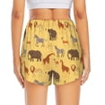 thumbnail image 2 of Lsque Cute Animals Printed Women's Running Shorts with Liner Pockets,Elastic Quick Dry Workout Athletic Gym Yoga Shorts,Womens High Waist Shorts-Medium, 2 of 9