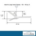 thumbnail image 4 of Ceiling Fan In Contemporary Style 11.75 Inches Tall By 52 Inches Wide-Coal Finish-Coal Blade Color Minka Aire Fans F524-Cl, 4 of 7