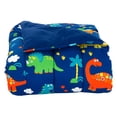 thumbnail image 2 of Sapphire Home 6 Piece Twin Kids Boys comforter Set Bed in Bag wShams, Sheet Set & Decorative Toy Pillow, Dinosaurs Print Blue green Boys Kids comforter Bedding Set wSheets, Twin Size 6pc Dinosaurs, 2 of 2