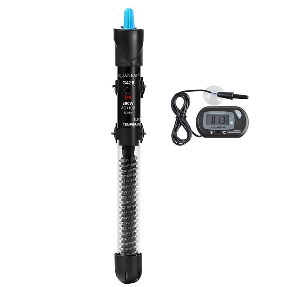 HIBIBUD 2026 New Aquarium Heater, 300W Fish Tank Heater, Adjustable Submersible Water Thermostat with Digital Thermometer Heater for Aquarium