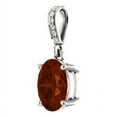 thumbnail image 2 of FB Jewels 14K White Gold 9x7mm Mozambique Garnet & .03 CTW Diamond Pendant, 2 of 3