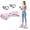 Pink, variant on ZUNMOS Slim Waist Twister, Silent Ab Toner with Resistance Bands, 300 lbs Capacity Core Workout Board for Home Gym, Gray