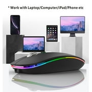 TENMOS Wireless Bluetooth Mouse Rechargeable Silent Mouse Dual Mode (Bluetooth 5.1 + 2.4G) with Nano Receiver
