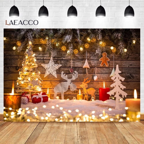 Telón de fondo de madera de Navidad, regalo de bola, tablones de corona de pino, tablero, fiesta de año nuevo, fondos fotográficos de bebé, sesión fotográfica, estudio fotográfico