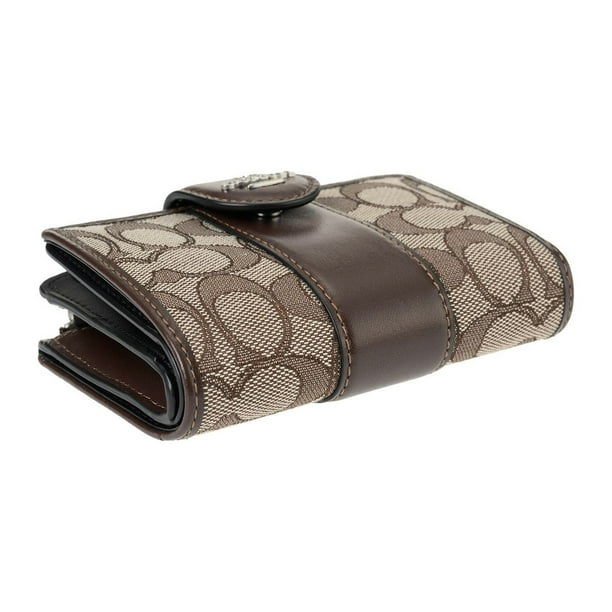 【★人気★Coach★Signature Jacquard Med Corner ジップ財布】 Coach Women's Medium Corner Zip Wallet in Signature Jacquard