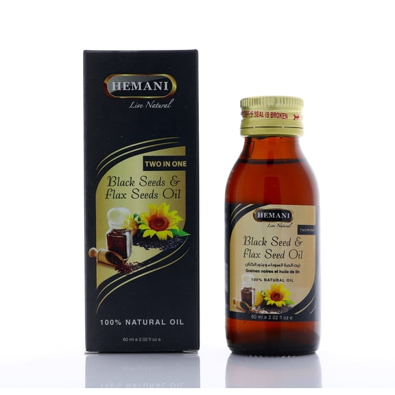 HEMANI Black Seed & Flax Seed Oil 60mL (2 FL OZ)