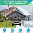 thumbnail image 4 of Carport, Car Canopy, Portable Garage, Easy to Assemble, Carport Canopy 10x20FT Heavy Duty for Car, Bike, Boat, Party, 4 of 7
